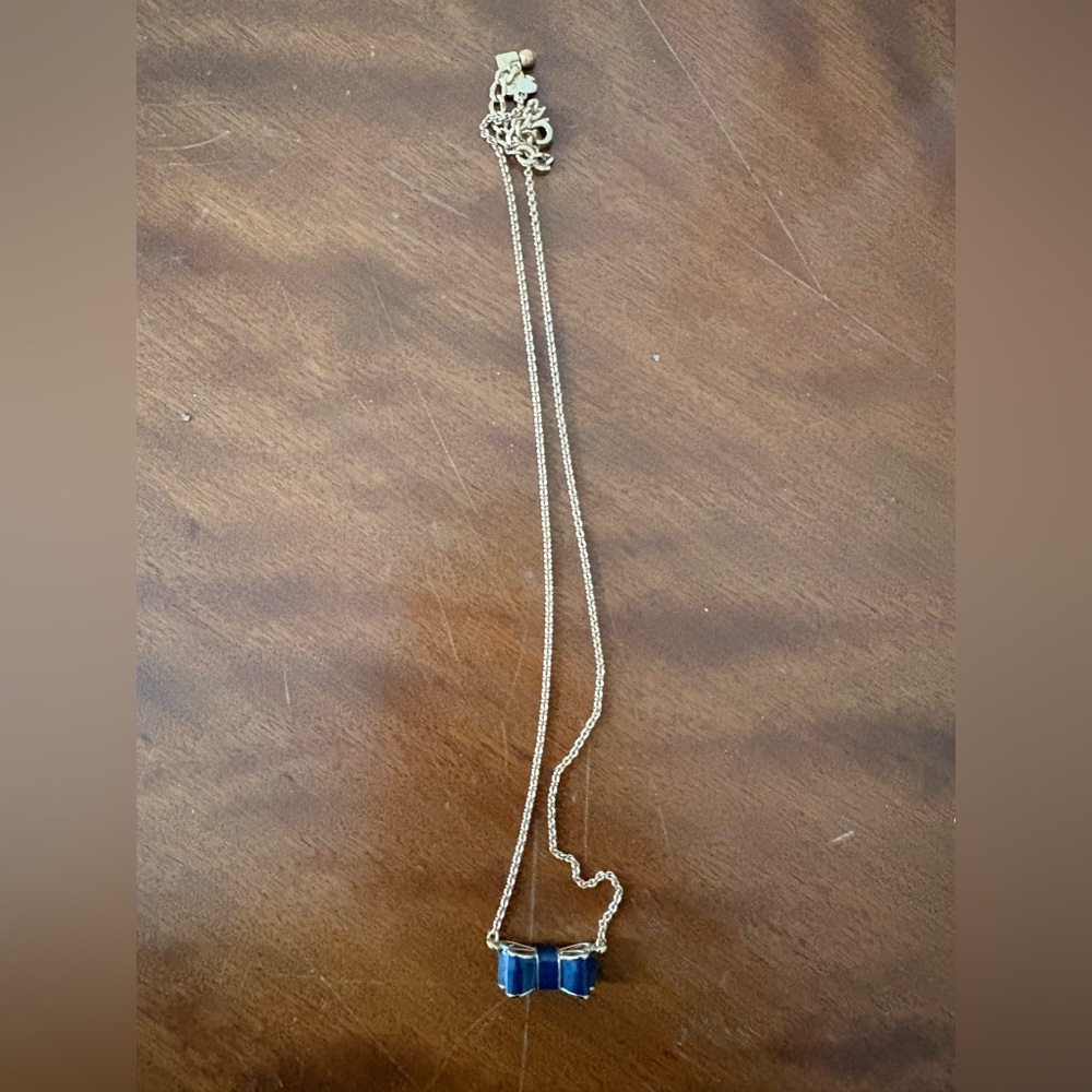 Kate Spade Moon River Navy and Gold Necklace